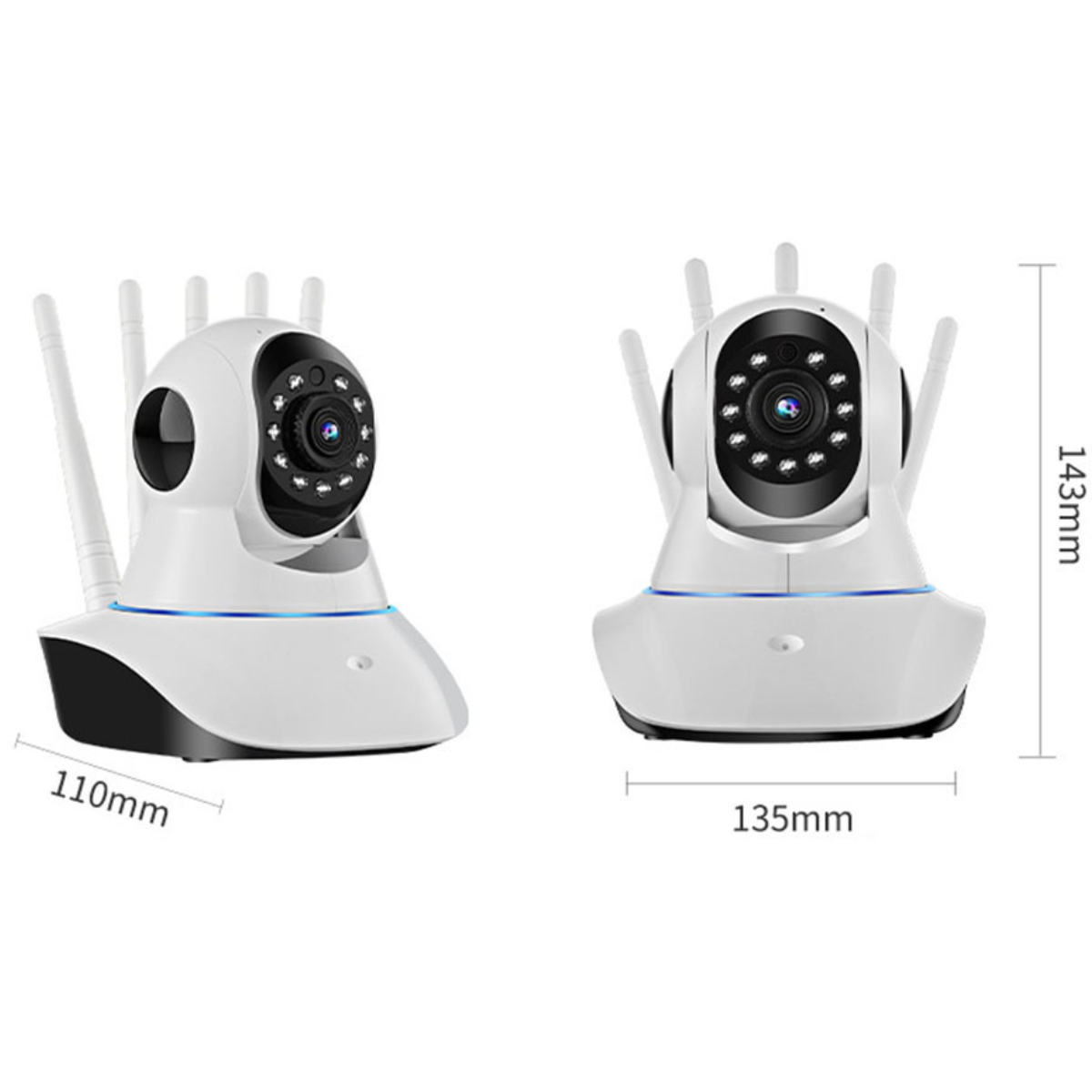 W - Cámara De Seguridad IP Wifi 360°