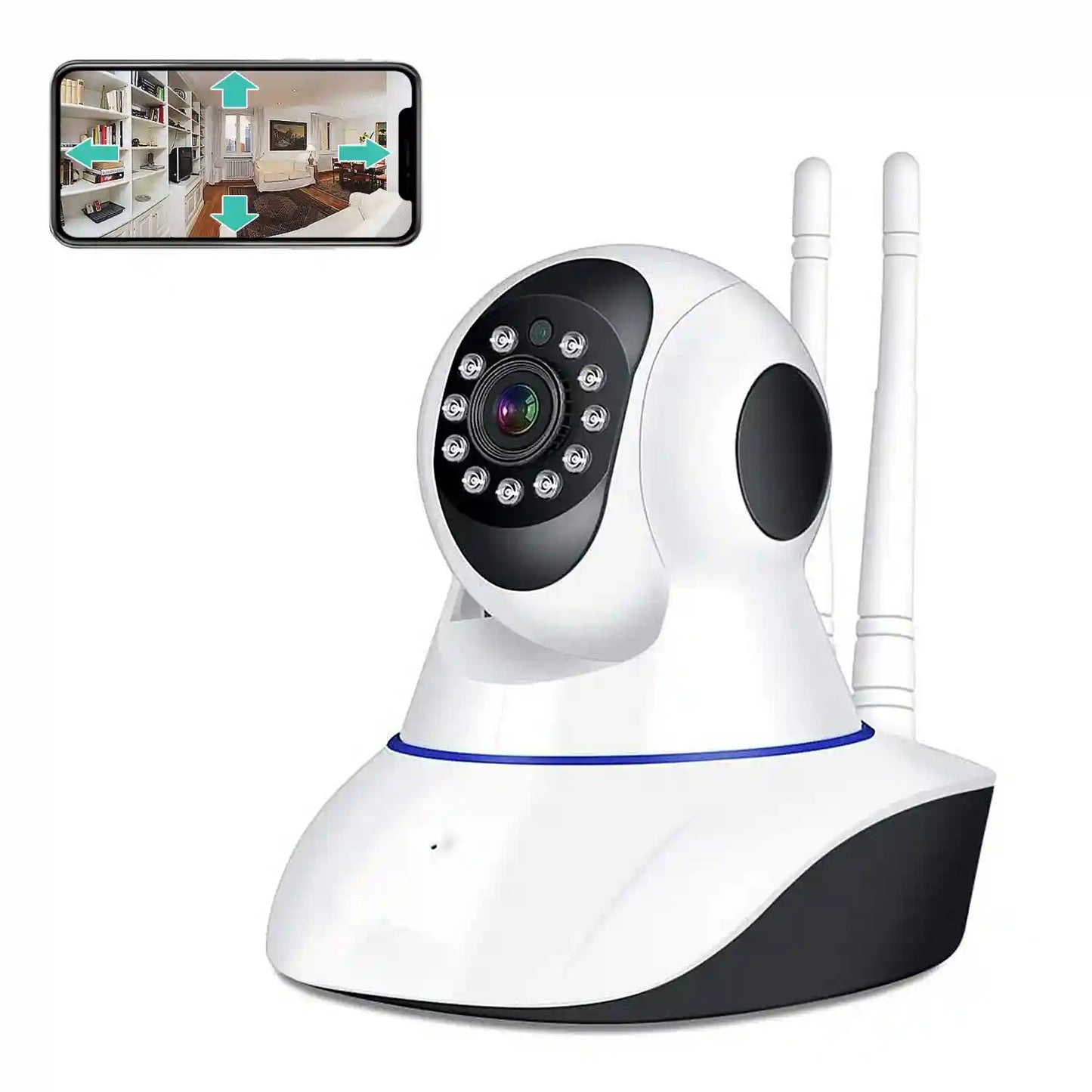 W - Cámara De Seguridad IP Wifi 360°